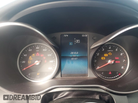 2019 Mercedes-Benz C 300 with VIN 55SWF8EBXKU306577, listed as a Copart auction lot 72605654 with 83,157 mi miles and Salvage Title. Bid and sale history available at carsss.com. Image 9.