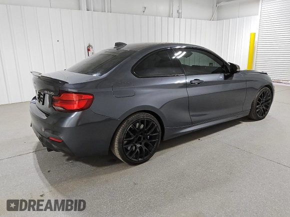 2018 BMW 2 Series M240i with VIN WBA2J5C52JVC07018, listed as a Copart auction lot 88993365 with 51,453 mi miles and Clean Title. Bid and sale history available at carsss.com. Image 3.