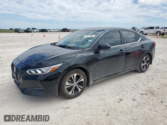 2021 Nissan Sentra SV with VIN 3N1AB8CV8MY249391, listed as a Copart auction lot 57979905 with 67,965 mi miles and Salvage title. Bid and sale history available at DreamBid. Image 1.