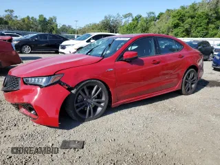 2019 Acura TLX w/A-Spec Pkg with VIN 19UUB3F61KA000581, listed as a Copart auction lot 52616485 with 99,771 mi miles and Non Repairable. Bid and sale history available at carsss.com. Image 1.