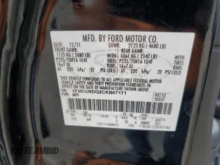 2012 Ford Escape XLT с VIN 1FMCU9DG2CKB67171, выставлен на аукционе Copart как лот 61989625 с пробегом Не указан миль и Списание • Salvage title. История ставок и продаж доступна на DreamBid. Изображение 14.
