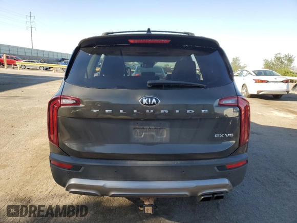 2020 Kia Telluride EX with VIN 5XYP34HC2LG003198, listed as a Copart auction lot 57534885 with Not provided miles and Salvage title. Bid and sale history available at DreamBid. Image 6.