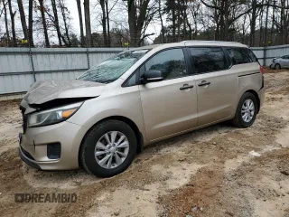 2015 Kia Sedona LX with VIN KNDMB5C16F6020174, listed as a Copart auction lot 45802495 with 103,570 mi miles and Salvage Title. Bid and sale history available at DreamBid. Image 1.