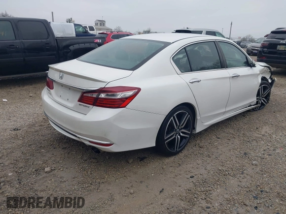 2017 Honda Accord Sport with VIN 1HGCR2F58HA106043, listed as a IAAI auction lot 42009231 with 95,948 mi miles. Bid and sale history available at carsss.com. Image 4.