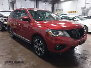2017 Nissan Pathfinder SL with VIN 5N1DR2MM6HC607574, listed as a IAAI auction lot 41707742 with 115,663 mi miles. Bid and sale history available at carsss.com. Image 1.