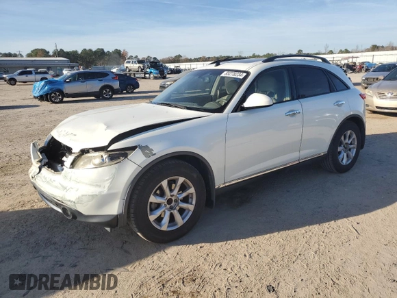 2006 Infiniti FX35 with VIN JNRAS08U66X104076, listed as a Copart auction lot 85278234 with 133,930 mi miles and Salvage Title. Bid and sale history available at carsss.com. Image 1.