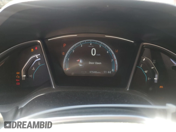 2017 Honda Civic Sedan EX-T with VIN 2HGFC1F42HH652693, listed as a Copart auction lot 50184425 with 75,448 mi miles and Salvage Title. Bid and sale history available at carsss.com. Image 9.