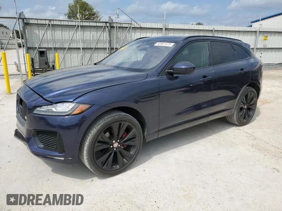 2018 Jaguar F-Pace S with VIN SADCM2FV7JA255776, listed as a Copart auction lot 53561575 with 82,005 mi miles and Salvage title. Bid and sale history available at DreamBid. Image 1.
