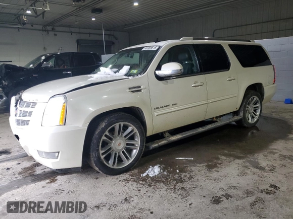 2013 Cadillac Escalade ESV Premium z VIN 1GYS4JEF9DR265575, wystawiony jako Copart lot #46358615 z przebiegiem 285 576 mil mil oraz Szkoda całkowita • Salvage title. Historia ofert i sprzedaży dostępna na DreamBid. Obrazek 1.