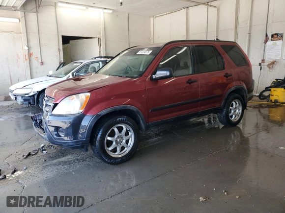 2005 Honda CR-V LX with VIN JHLRD68535C018841, listed as a Copart auction lot 51224075 with 225,761 mi miles and Salvage Title. Bid and sale history available at DreamBid. Image 1.