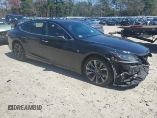 2018 Lexus LS 500 with VIN JTHC51FF4J5000800, listed as a Copart auction lot 54574675 with Not provided miles and Salvage title. Bid and sale history available at DreamBid. Image 4.
