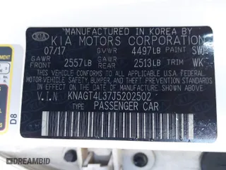 2018 Kia Optima LX with VIN KNAGT4L37J5202502, listed as a IAAI auction lot 41819087 with 73,311 mi miles. Bid and sale history available at carsss.com. Image 9.