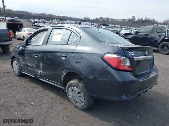 2024 Mitsubishi Mirage G4 ES with VIN ML32FUFJ9RHF03688, listed as a IAAI auction lot 41711575 with 19921 miles. Bid and sale history available at carsss.com. Image 3.