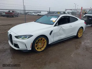 2023 BMW M4 Competition with VIN WBS33AZ04PCM35831, listed as a IAAI auction lot 41429211 with 20,162 mi miles. Bid and sale history available at carsss.com. Image 2.