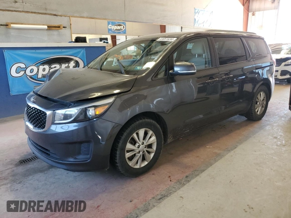 2015 Kia Sedona LX with VIN KNDMB5C15F6067101, listed as a Copart auction lot 53051634 with 151,334 mi miles and Salvage Title. Bid and sale history available at carsss.com. Image 1.