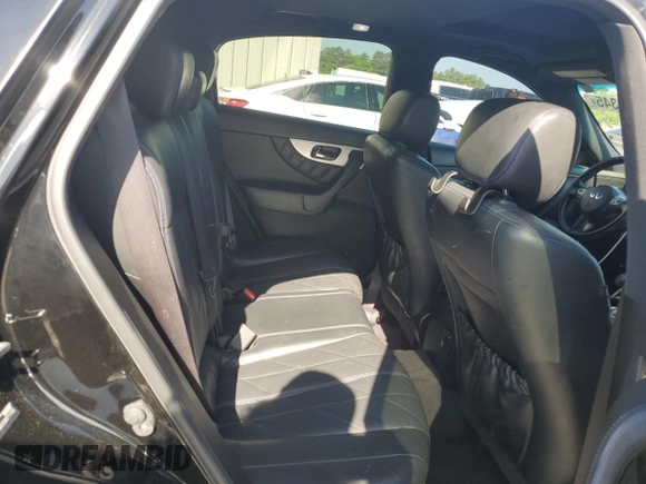 2016 Infiniti QX70 with VIN JN8CS1MU5GM671150, listed as a Copart auction lot 52482345 with 138,204 mi miles and Salvage title. Bid and sale history available at DreamBid. Image 11.