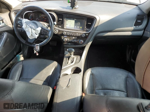 2015 Kia Optima EX with VIN KNAGN4ADXF5082191, listed as a Copart auction lot 62502704 with 120,657 mi miles and Salvage Title. Bid and sale history available at DreamBid. Image 8.