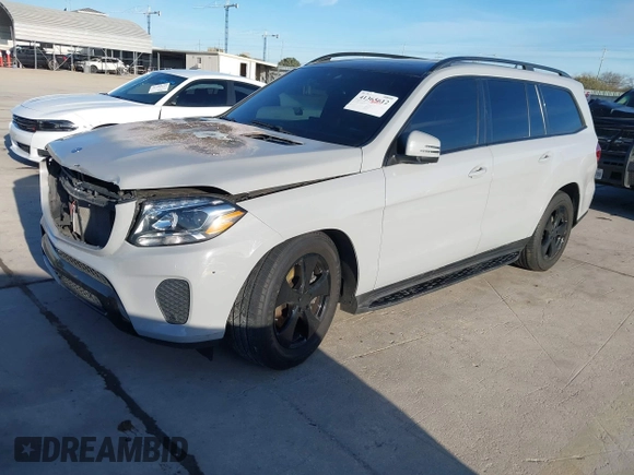 2017 Mercedes-Benz GLS 450 with VIN 4JGDF6EE7HA766672, listed as a IAAI auction lot 41365612 with Not Provided miles and . Bid and sale history available at DreamBid. Image 2.