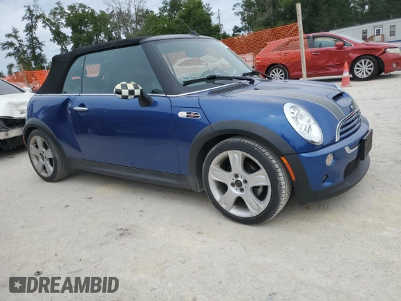 2007 MINI Convertible S with VIN WMWRH33567TJ45123, listed as a Copart auction lot 55702735 with 60,117 mi miles and Salvage title. Bid and sale history available at DreamBid. Image 4.