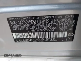 2013 Lexus GS 350 with VIN JTHBE1BL5D5005404, listed as a IAAI auction lot 41970447 with 44,635 mi miles and . Bid and sale history available at DreamBid. Image 9.