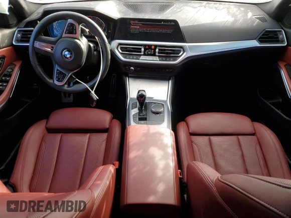 2022 BMW 3 Series 330i xDrive with VIN 3MW5R7J0XN8C26835, listed as a Copart auction lot 42025995 with 49,189 mi miles and Salvage Title. Bid and sale history available at carsss.com. Image 8.