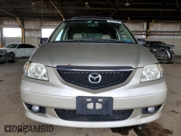 2002 Mazda MPV LX with VIN JM3LW28J520308795, listed as a Copart auction lot 50701835 with 181,086 mi miles and Salvage title. Bid and sale history available at DreamBid. Image 5.