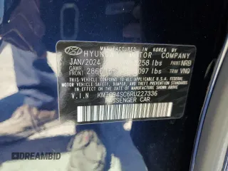 2024 Genesis G80 2.5T z VIN KMTGB4SC6RU227336, wystawiony jako Copart lot #48473755 z przebiegiem 8479 mil mil oraz Szkoda całkowita • Salvage title. Historia ofert i sprzedaży dostępna na DreamBid. Obrazek 14.