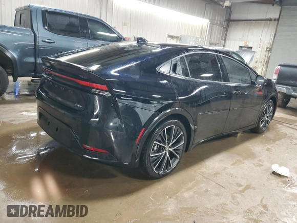 2024 Toyota Prius LE with VIN JTDADABU3R3012976, listed as a Copart auction lot 49826745 with 15,395 mi miles and Salvage Title. Bid and sale history available at carsss.com. Image 3.
