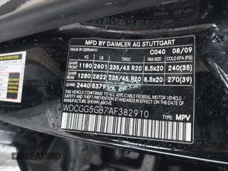 2010 Mercedes-Benz GLK 350 with VIN WDCGG5GB7AF382910, listed as a IAAI auction lot 41875018 with 172,211 mi miles and . Bid and sale history available at DreamBid. Image 9.