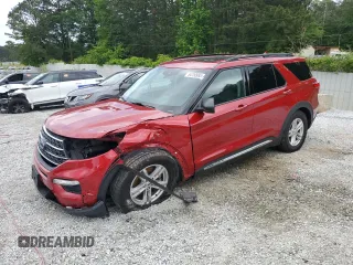 2020 Ford Explorer XLT z VIN 1FMSK8DH1LGC40151, wystawiony jako Copart lot #54750995 z przebiegiem 56 415 mil mil oraz Szkoda całkowita • Salvage title. Historia ofert i sprzedaży dostępna na DreamBid. Obrazek 1.