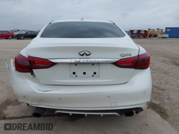 2020 Infiniti Q50 Luxe with VIN JN1EV7AP4LM200455, listed as a IAAI auction lot 41514036 with 76,441 mi miles and . Bid and sale history available at DreamBid. Image 16.