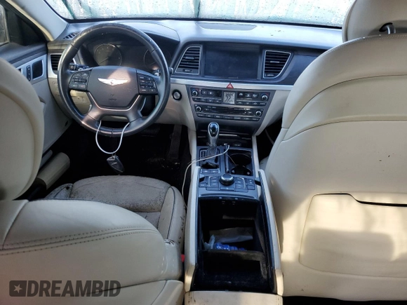 2016 Hyundai Genesis 3.8L with VIN KMHGN4JE8GU107099, listed as a Copart auction lot 73823554 with 0 mi miles and Salvage Title. Bid and sale history available at carsss.com. Image 8.