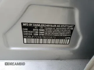 2007 Mercedes-Benz E 550 with VIN WDBUF72X87B020870, listed as a Copart auction lot 78302684 with 222,043 mi miles and Clean Title. Bid and sale history available at DreamBid. Image 12.