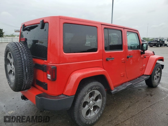 2017 Jeep Wrangler Unlimited Sahara with VIN 1C4BJWEG6HL552529, listed as a Copart auction lot 56688935 with Not provided miles and Salvage title. Bid and sale history available at DreamBid. Image 3.