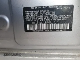 2017 Subaru WRX Limited with VIN JF1VA1J67H8832370, listed as a Copart auction lot 87927935 with 113,823 mi miles and Salvage title. Bid and sale history available at DreamBid. Image 12.