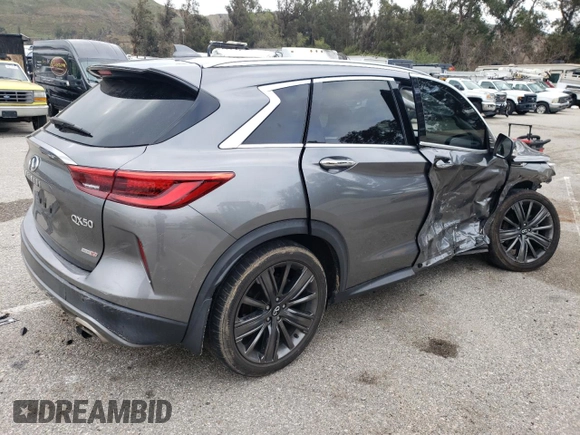2020 Infiniti QX50 Essential z VIN 3PCAJ5M16LF113796, wystawiony jako Copart lot #48614265 z przebiegiem Nie podano mil oraz Szkoda całkowita • Salvage title. Historia ofert i sprzedaży dostępna na DreamBid. Obrazek 3.