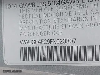 2015 Audi A6 2.0T Premium Plus with VIN WAUGFAFC9FN023807, listed as a IAAI auction lot 41724915 with 146,193 mi miles. Bid and sale history available at carsss.com. Image 9.