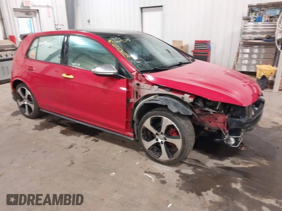 2015 Volkswagen Golf GTI SE with VIN 3VW5T7AU8FM087513, listed as a IAAI auction lot 41095244 with 84,064 mi miles. Bid and sale history available at carsss.com. Image 1.