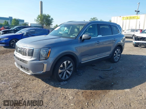 2021 Kia Telluride S with VIN 5XYP6DHC8MG167726, listed as a IAAI auction lot 42589823 with 87,609 mi miles and . Bid and sale history available at DreamBid. Image 2.