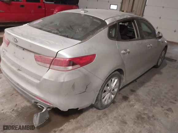 2018 Kia Optima S with VIN 5XXGT4L35JG263409, listed as a IAAI auction lot 41646396 with 97,793 mi miles. Bid and sale history available at carsss.com. Image 4.