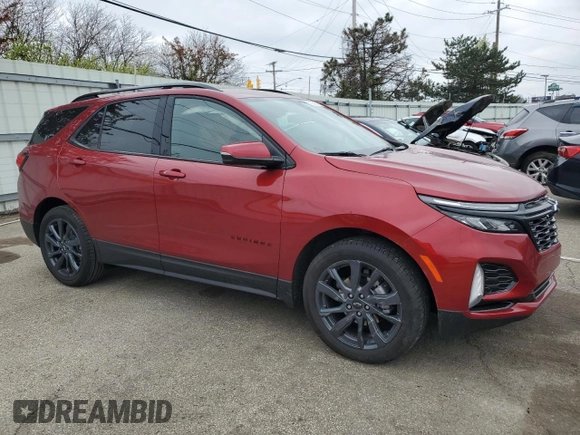 2024 Chevrolet Equinox RS with VIN 3GNAXMEG9RS221056, listed as a Copart auction lot 52902715 with 11,715 mi miles and Salvage Title. Bid and sale history available at DreamBid. Image 4.