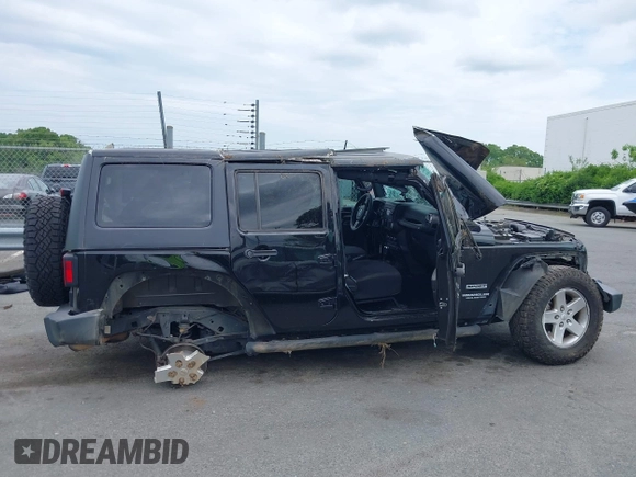 2016 Jeep Wrangler Unlimited Sport with VIN 1C4BJWDG1GL288118, listed as a IAAI auction lot 42099893 with 78,774 mi miles and . Bid and sale history available at DreamBid. Image 14.