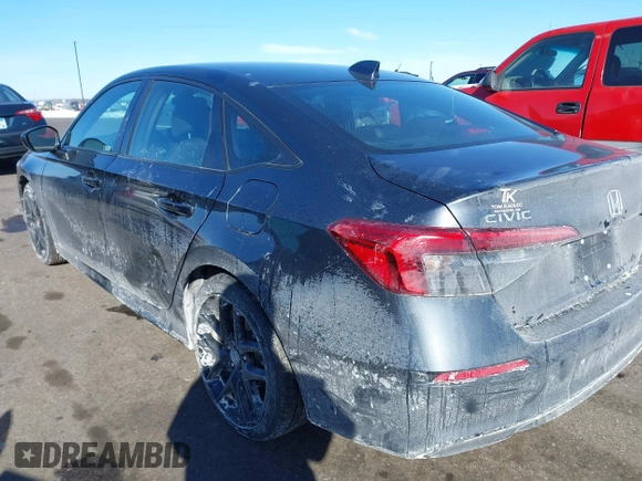 2024 Honda Civic Sport with VIN 2HGFE2F51RH553972, listed as a IAAI auction lot 41630597 with 10,706 mi miles and . Bid and sale history available at DreamBid. Image 3.
