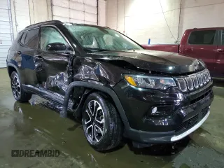2022 Jeep Compass Limited z VIN 3C4NJDCB5NT146248, wystawiony jako Copart lot #49112635 z przebiegiem 21 730 mil mil oraz Szkoda całkowita • Salvage title. Historia ofert i sprzedaży dostępna na DreamBid. Obrazek 4.