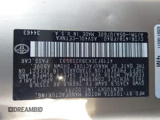 2011 Toyota Camry LE with VIN 4T1BF3EK3BU208593, listed as a IAAI auction lot 41258585 with 269,182 mi miles. Bid and sale history available at carsss.com. Image 9.