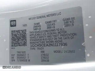 2022 Chevrolet Colorado 2WD LT with VIN 1GCHSCEA2N1117936, listed as a IAAI auction lot 41922876 with 34,537 mi miles. Bid and sale history available at carsss.com. Image 9.