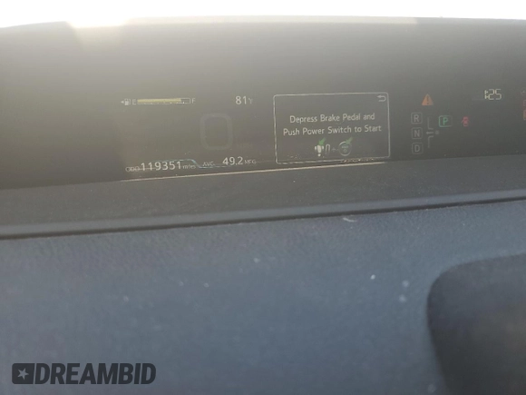 2016 Toyota Prius Four with VIN JTDKARFU4G3508243, listed as a Copart auction lot 56126205 with 119,351 mi miles and Clean Title. Bid and sale history available at DreamBid. Image 9.