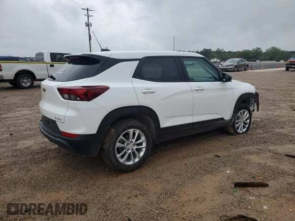 2024 Chevrolet TrailBlazer LS with VIN KL79MNSL8RB091954, listed as a Copart auction lot 89108565 with 51,221 mi miles and Salvage Title. Bid and sale history available at DreamBid. Image 3.