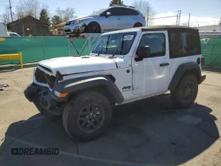 2024 Jeep Wrangler Sport S z VIN 1C4PJXAG1RW349260, wystawiony jako Copart lot #60270065 z przebiegiem 5 575 mil mil oraz Szkoda całkowita • Salvage title. Historia ofert i sprzedaży dostępna na DreamBid. Obrazek 1.