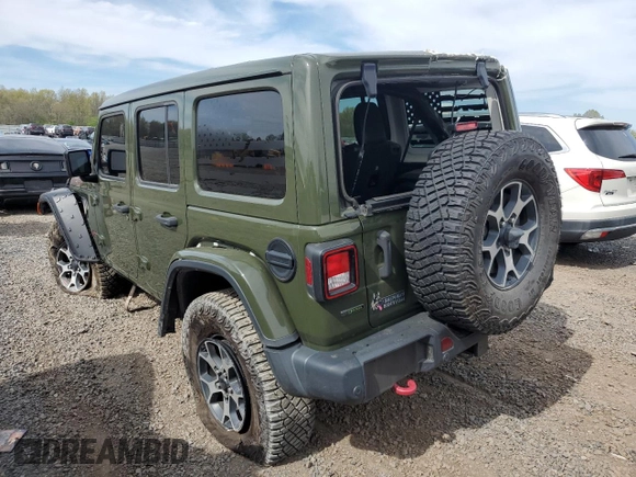 2021 Jeep Wrangler Unlimited Rubicon with VIN 1C4JJXFM3MW555919, listed as a Copart auction lot 54319775 with 51,188 mi miles and Salvage title. Bid and sale history available at DreamBid. Image 2.